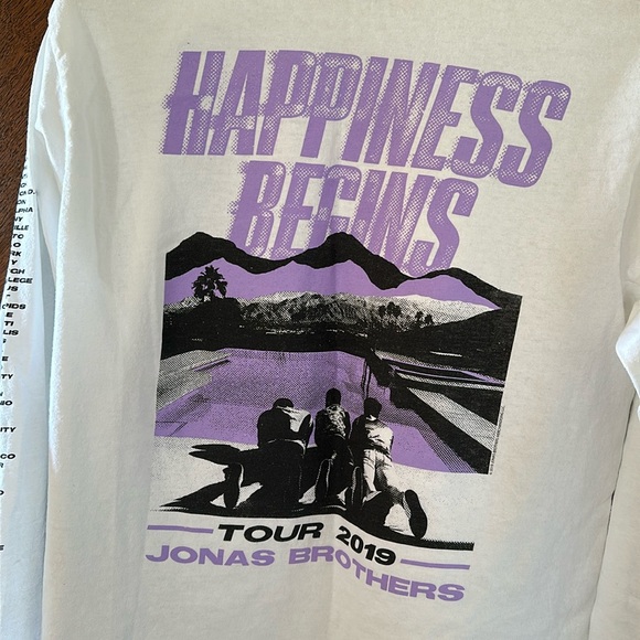 Jonas Brothers Happiness Begins Tour 2019 long Sleeve Tshirt - Picture 3 of 3